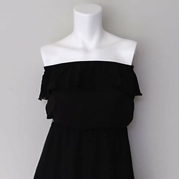Pearl Black Strapless Dress. Size Small - Picture 2 of 8